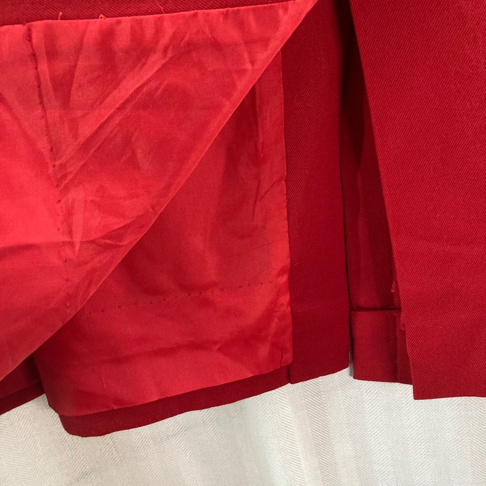 Ellen Tracy Red Wool Blend Button Front Midi Skir… - image 3